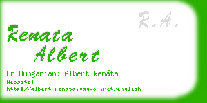 renata albert business card